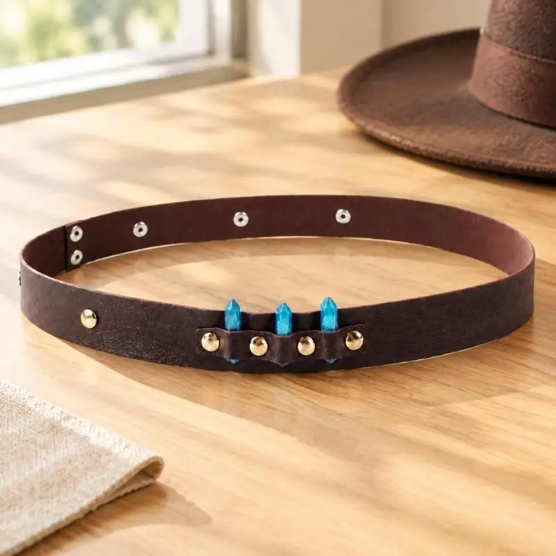 Fastened Hat Band for Tool-Free Placement on Western Hat Styles 6XDA