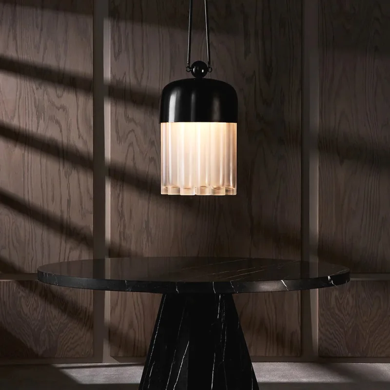 SANDYHA Modern LED Multi Head Glass Tube Pendant Light Unique Home Lighting for Living Room Dining Room Bedroom Elegant Stylish
