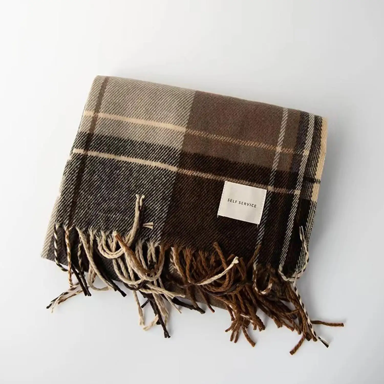 

Plaid Long Scarf Winter Warm Cashmere Women Pashmina Foulard Bandana Scarves Female Luxury Hijab Tassel Shawl Wraps 2025