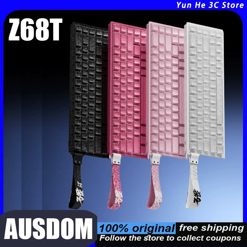 AUSDOM Z68T Carbon Magnetic Keyboard Wired Mechanical Gaming High-End Single-Mode Customizable Sabonbok Style RGB Lighting