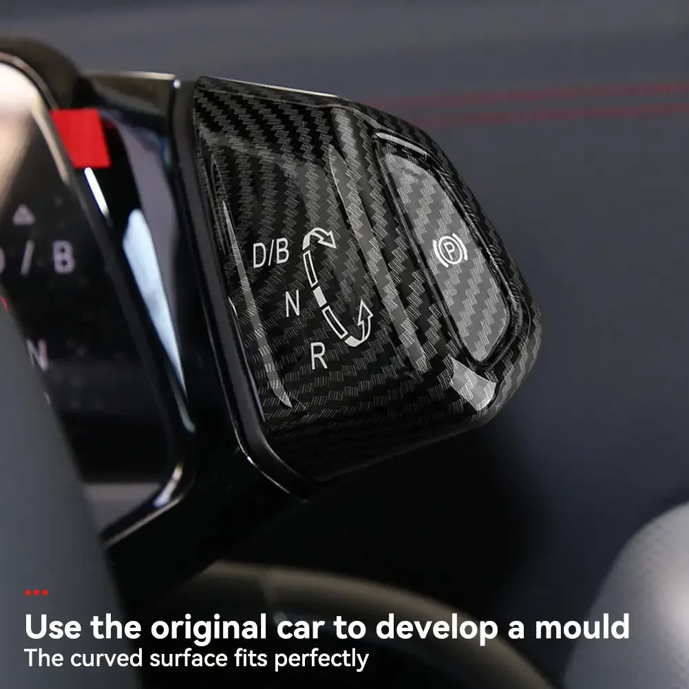 ألياف الكربون مقبض تروس السيارة إطار لوحة الزخرفية و P غطاء أزرار الكسوة الداخلية لشركة فولكس فاجن فولكس فاجن ID.3 ID.4 ID3 ID4 CROZZ ID6 #2