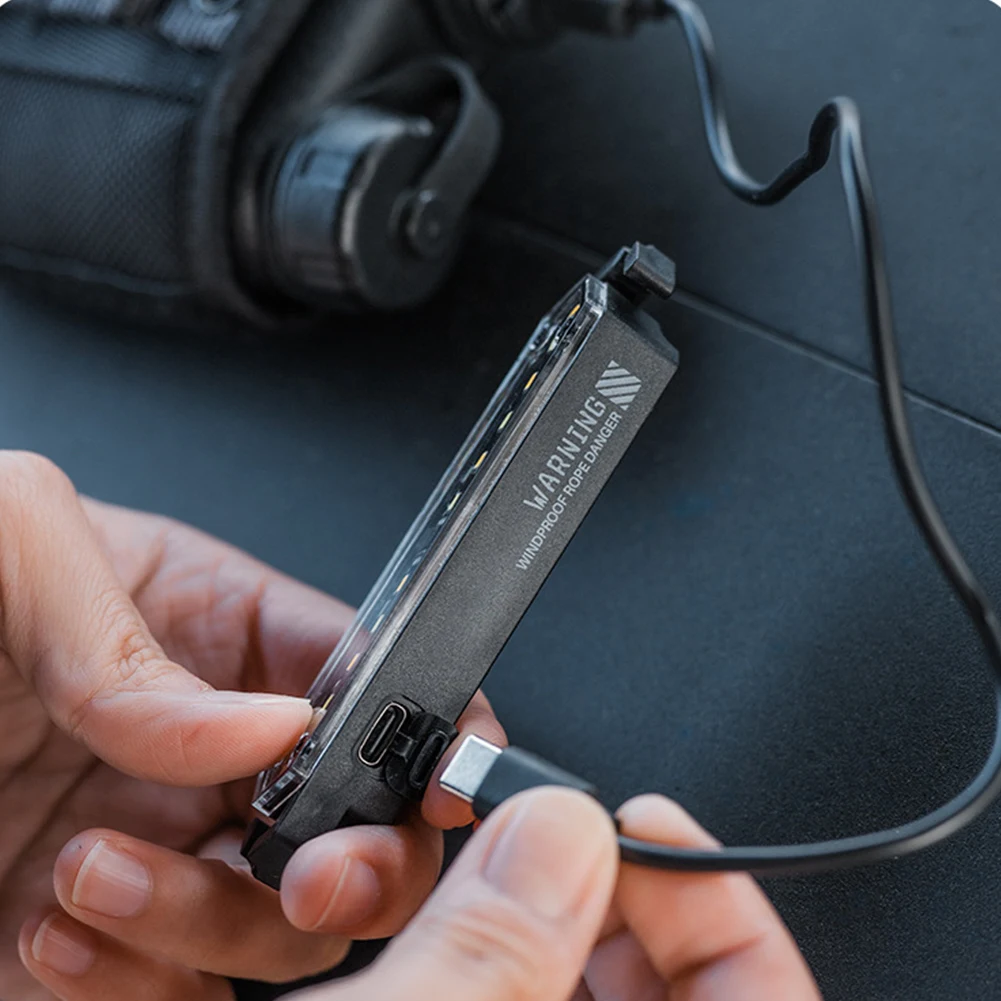 

Wind Rope Warning Light Type-C Charging Tent Atmosphere Light IPX4 Waterproof Tent String Lamp for Outdoor Camping Picnic