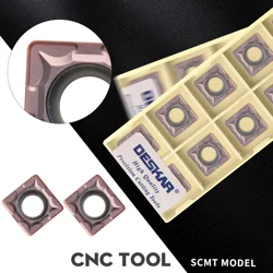 SCMT09T304 SCMT09T308 LF6018 insertos de torneado de torno CNC de carburo PVD + CVD inserto de corte de recubrimiento de calidad procesamiento de acero inoxidable