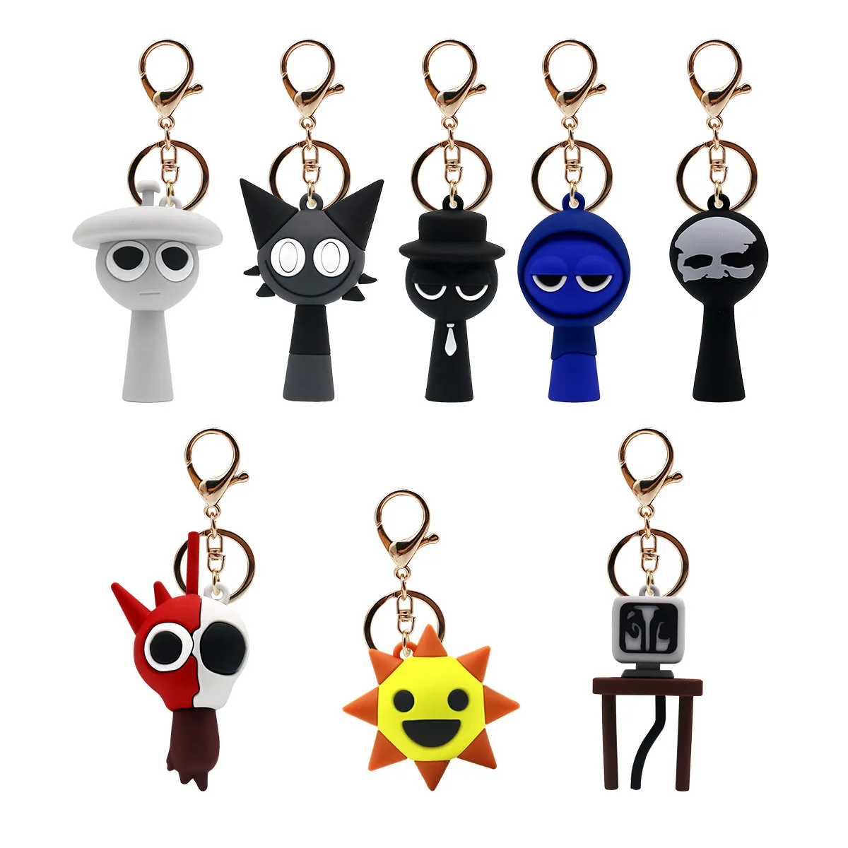 New Game Spronki Keychain Cartoon Cute Spronki Oren Raddy Doll Keyring For Men Women Car Bag Pendant Fans Gifts