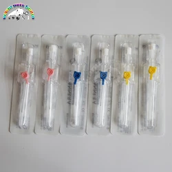 10-50pcs IV Cannula with Injection Port & Wings Sterile I V Catheters 20G 22G 24G Veterinary Equipment