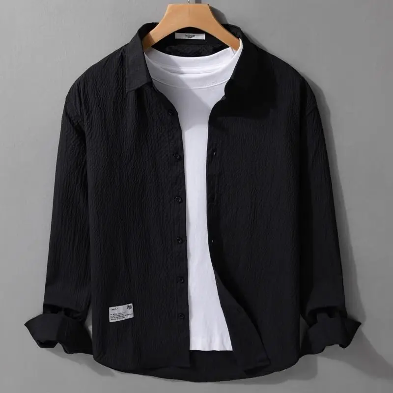 All-match Simplicity Trend Long Sleeve Youth Shirt Tops Spring Autumn Polo Neck Button Casual Blouse Fashion Trend Women Clothes