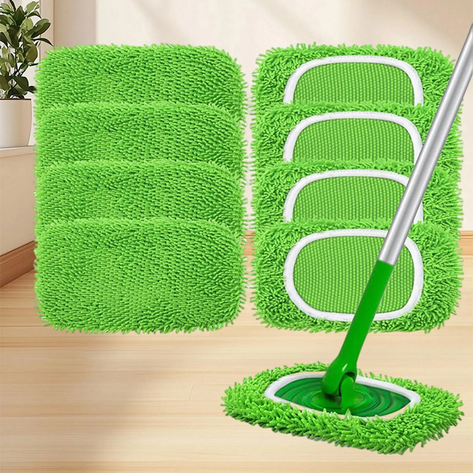 

Многоразовые подушечки для швабры, плоская сухая подметальная крышка, моющиеся подушечки для швабры, замена для деревянного ламината, пола, удаления шерсти домашних животных, ванной комнаты