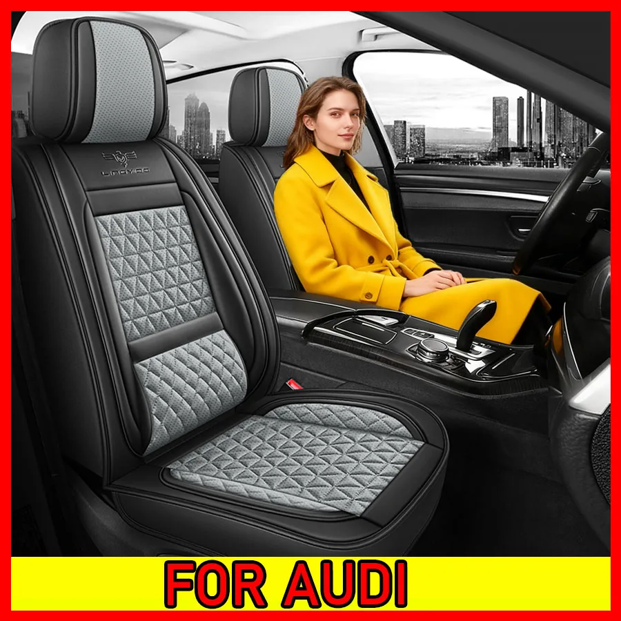 Car seat cover four seasons waterproof PU leather soft comfortable wear-resistant full-wrap seat cover FOR AUDI Q3 A5 A6 A7