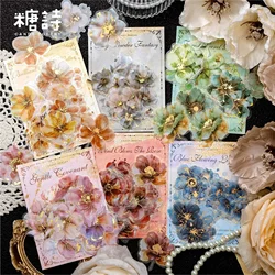 Mr. Paper, 20pcs/bag, 3D Floral Sticker Bag, Decorative Handmade Notebook Scrapbook, Diary Decoration Stationery Sticker