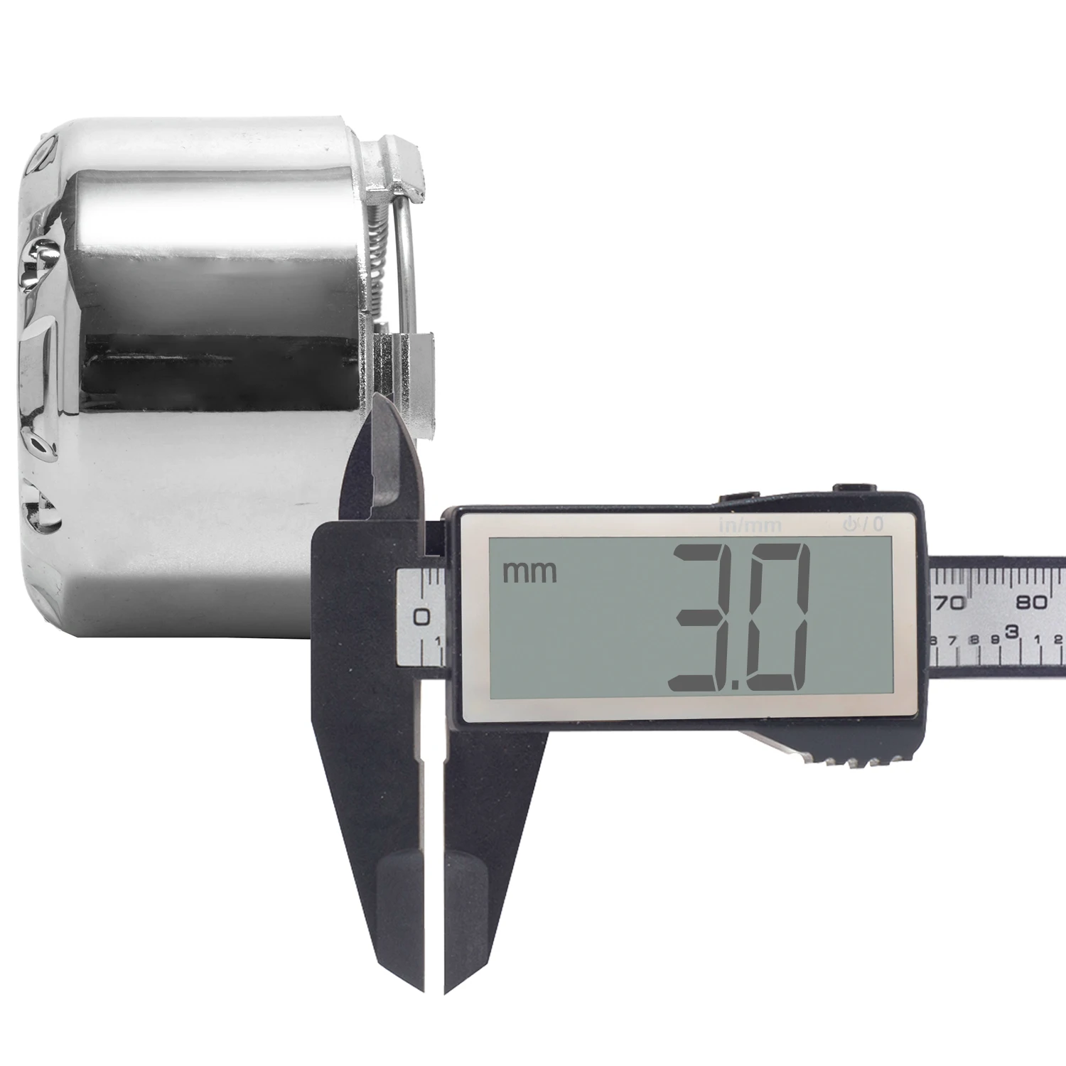 CFPerformance 1 Stück/4 Stück 64,2mm/2,53 Zoll Außendurchmesser 60,4mm/2,38 Zoll Innendurchmesser Radnabenkappen Auto-Ersatzteile Felgennabenabdeckung Chrom – Detail 2
