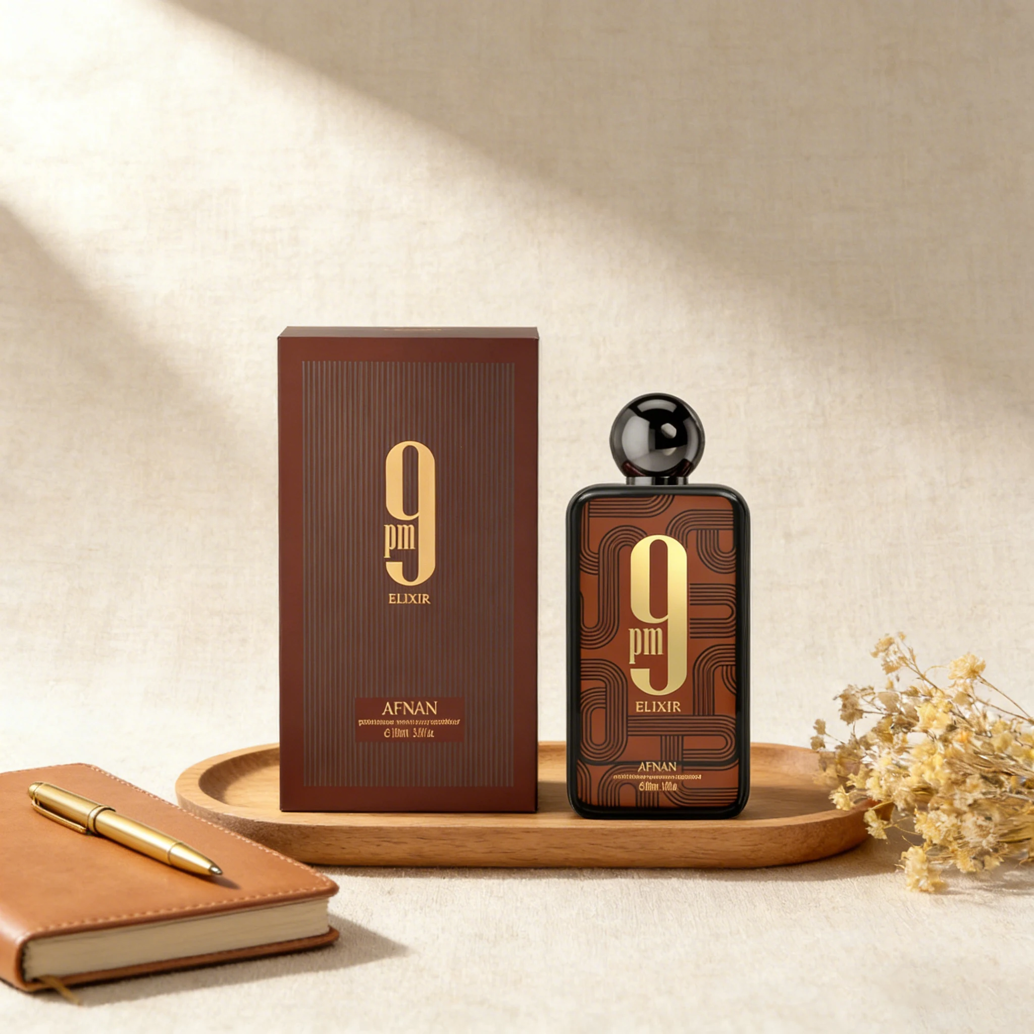 

Afnan 9 PM Elixir Unisex Extrait De Parfum 3.4 Fl. Oz Lightweight Durable Long-Lasting Fragrance for Men And Wome.nn