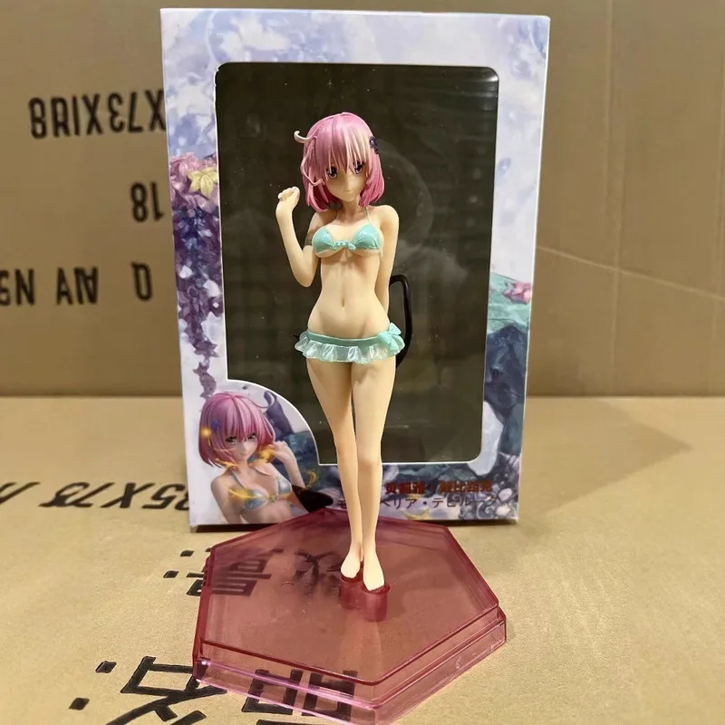 Kawaii To Love Japan Anime Action Figure Pvc Speelgoed 18 cm Momo Belia Deviluke Badpak Bikini Sexy Poppen Room Decor cadeau Voor Jongens
