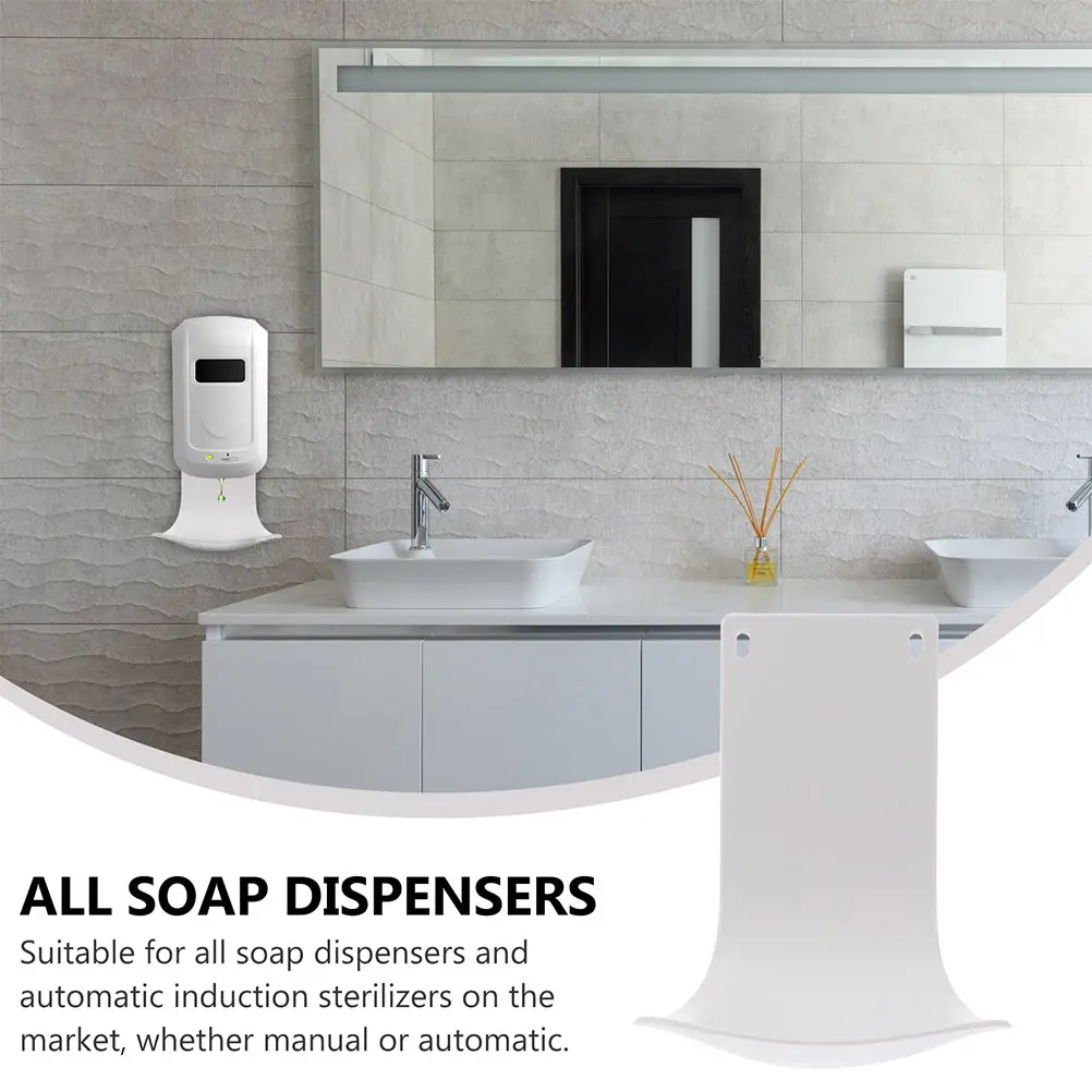 

2pcs Soap Dispenser Drip Tray Wall Mount Plastic Catcher for Hospital Use Compatible with Automatic