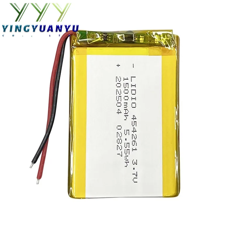 3.7v 1500mAh 454261 Polymer Lithium Battery For E-book makeup mirror Li Lipo Rechargeable Batteries