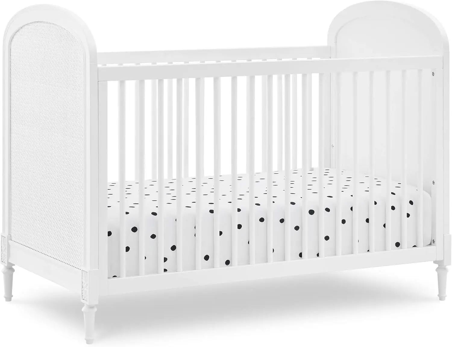 Madeline 4-in-1 Convertible Crib - Includes Conversion Rails, Bianca White