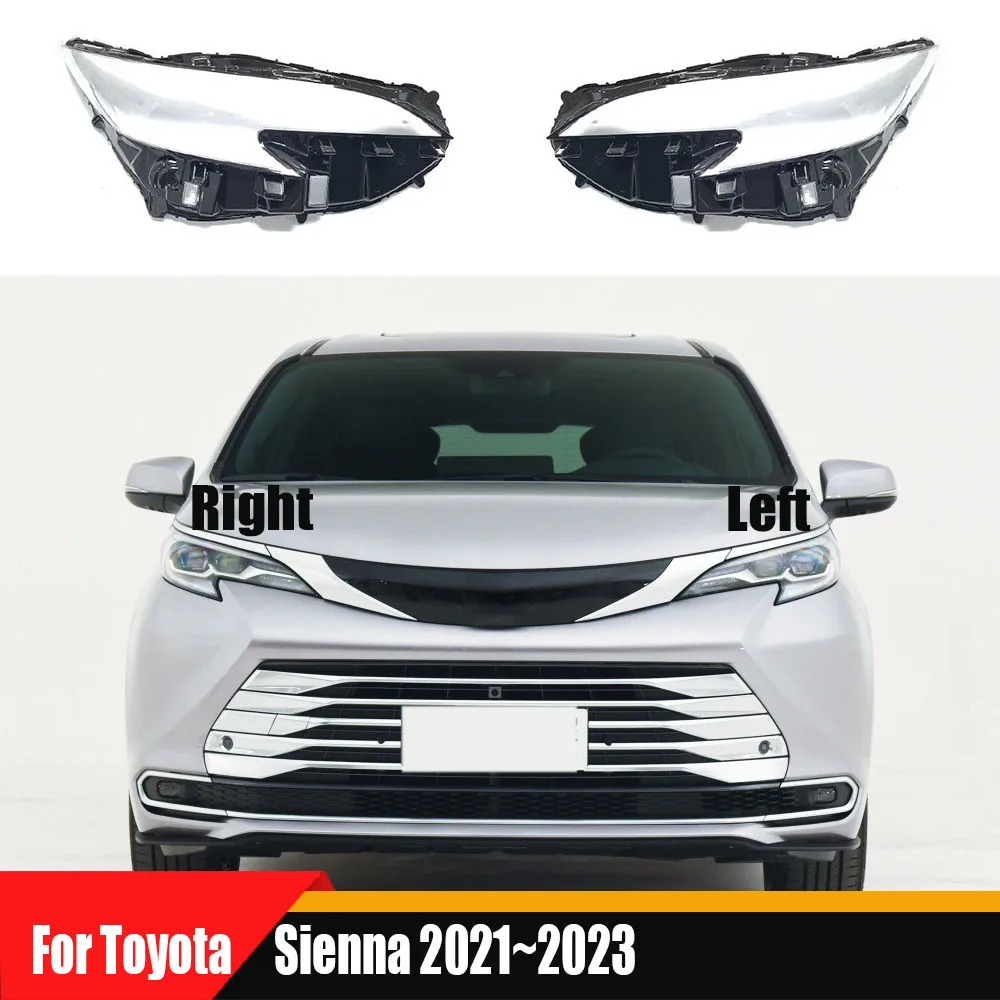 

For Toyota Sienna 2021 2022 2023 Transparent Headlight Cover Lampshade Headlamp Lamp Shell Plexiglass Replace Original Lens