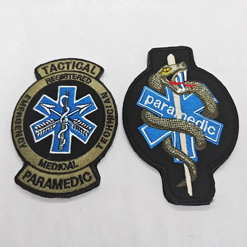 Star of Life Rescue Morale Badge patch ricamate Battlefield Medical Staff Emblem accessorio tattico zaino Sticker