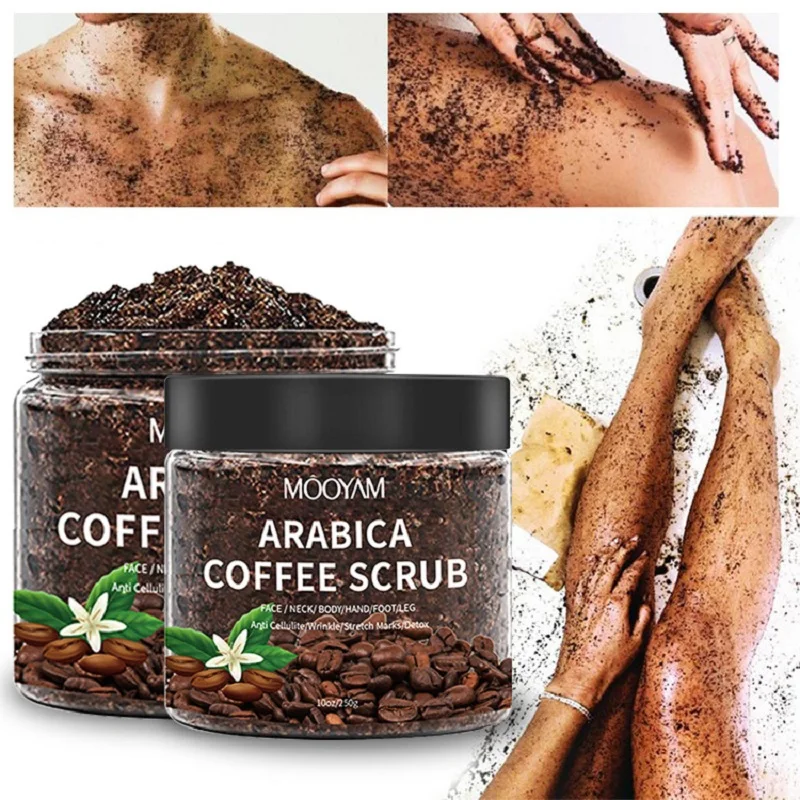 Arabica Coffee Exfoliating Body Scrub Exfoliator Dead Sea Salt Coffee Scrub Exfoliator Cellulite Remover For Face Body Legs Foot