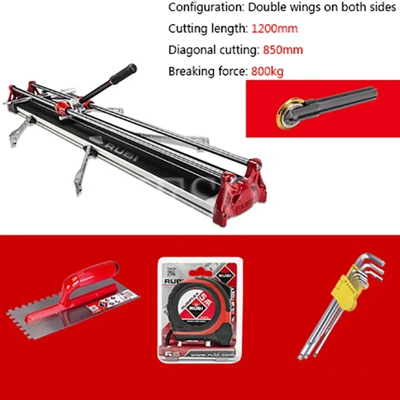 1200MM Tile Cutter Manual Ceramic Tile Cutting Machine Brick Polished Brick Ceramic Cut Tools Push Type High Precision Workbench