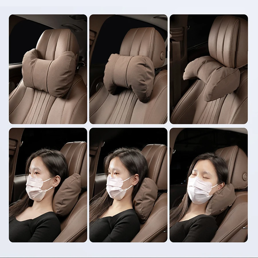 Universal Car Headrest Waist Pillow Car Accessories For Mercedes Benz AMG GLE C260 W164 W211 W212 Neck Pillow Lumbar Support 6