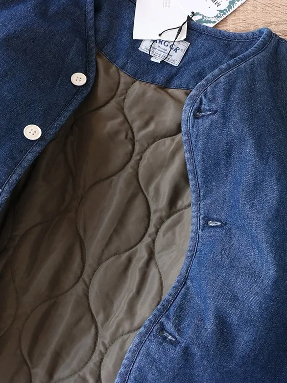 

American Sle Thiened Cotton Jaet Men's Autumn Winter New Faion Versatile V-ne Warmth Cottonwear Loose Fit Long Sve