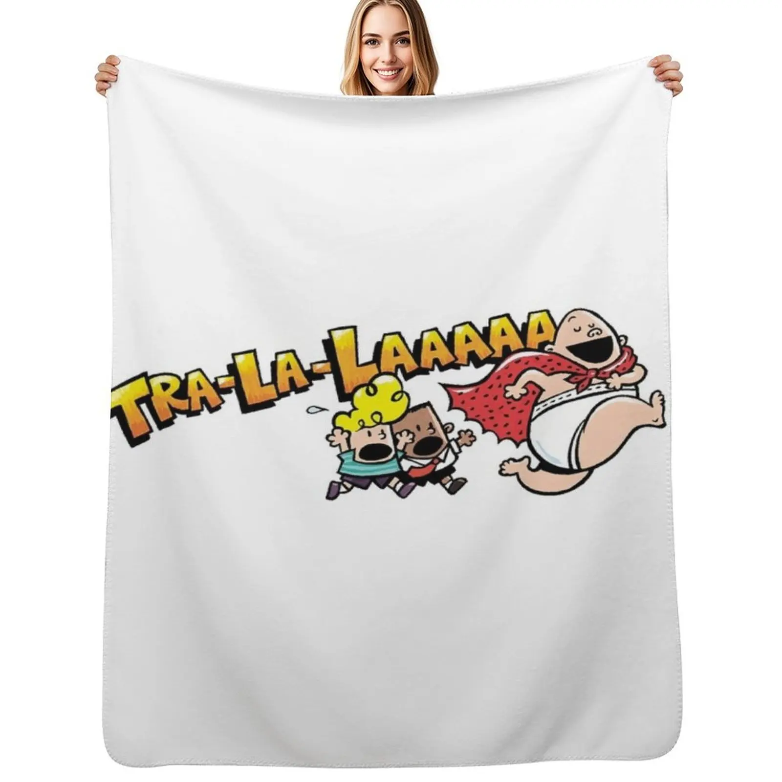 Tra la laa captain underpants merchandise Throw Blanket Warm Flannel Blanket for Couch Chair Bedroom