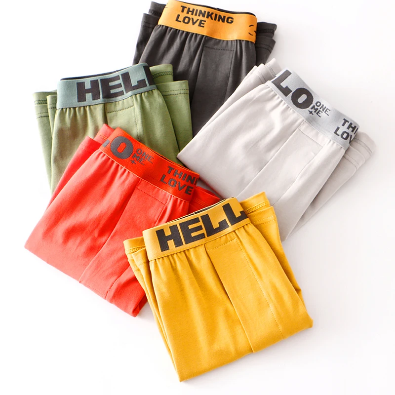 3-pack men's underwear men's boxers youth sports shorts breathable pure cotton loose boxer briefs personality men's  briefs