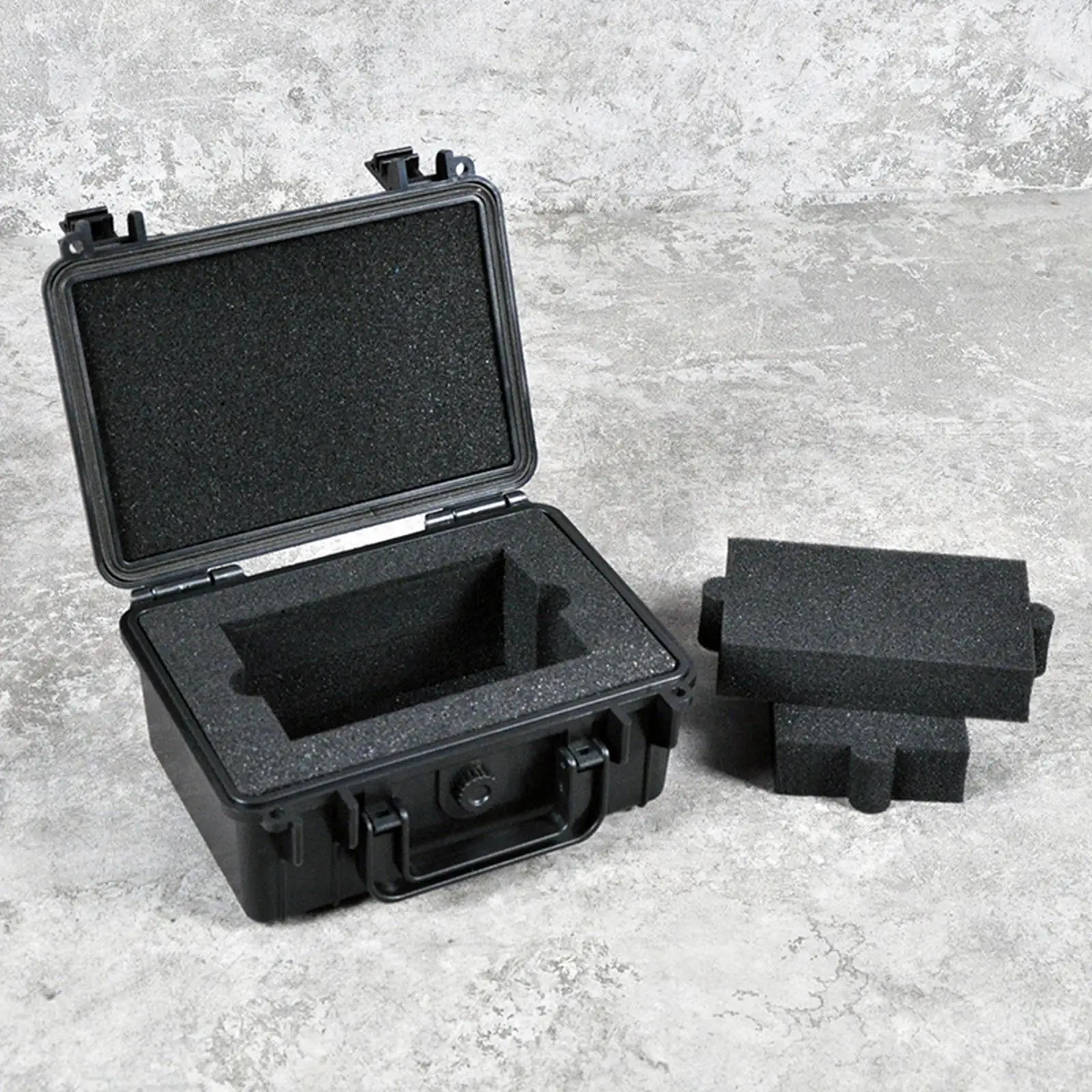 スポーツカードやトレーディングカードゲーム用の黒いプラスチック製カード収納ボックス防水ケースオーガナイザー