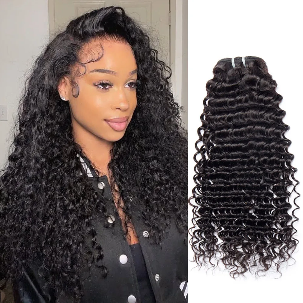 

Deep Wave Bundles Raw Virgin Human Hair Weave Bundles Deep Curly Hair Weaving Bundles Deal Burmese Curly Human Hair Extension