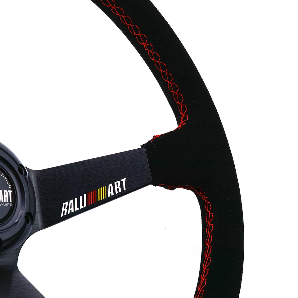 RALLI ART 350mm/14インチ ブラック スエードレザー ディープ