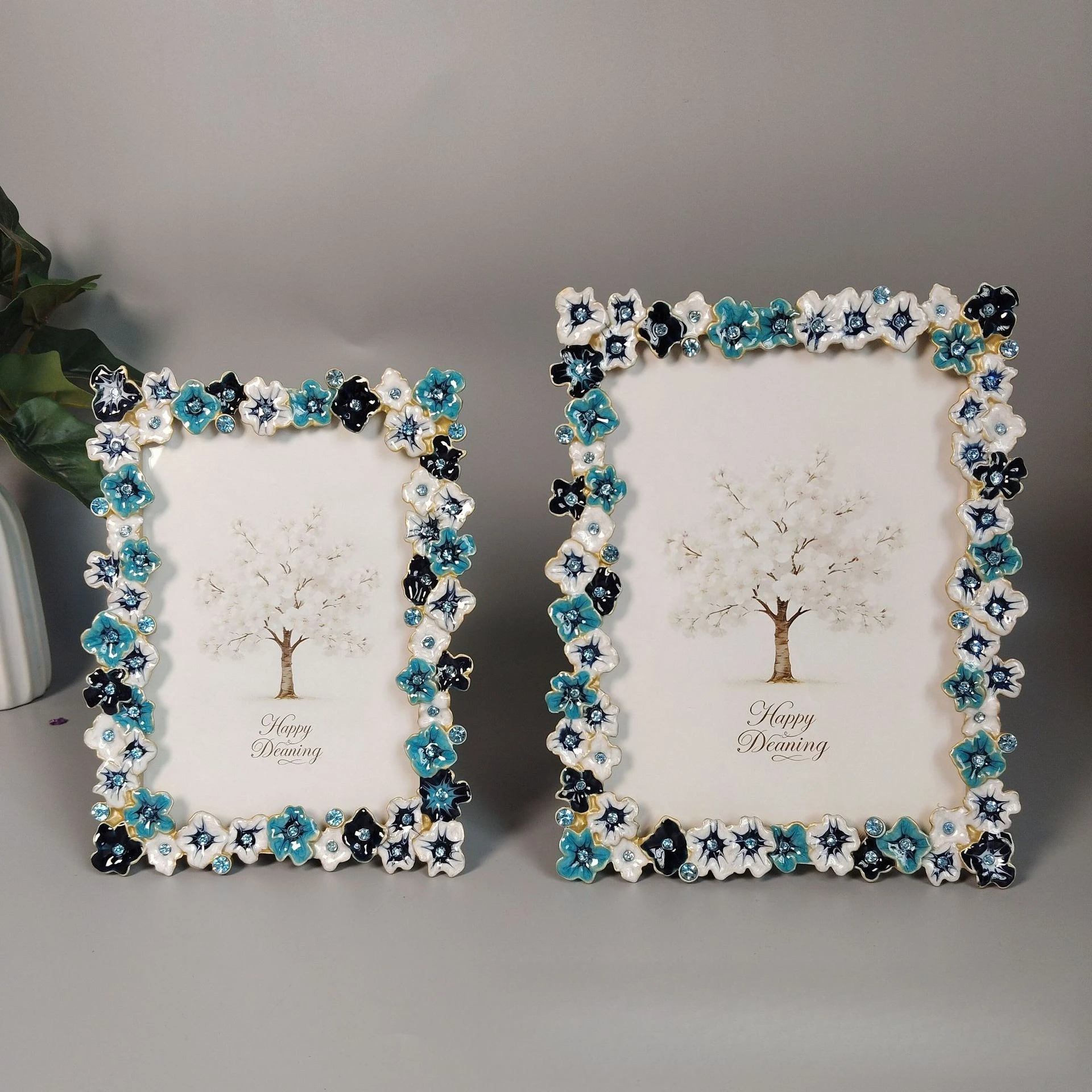 European light luxury French three-dimensional flower photo frame 6 inch 7 inch desktop table home decoration gift photo frame