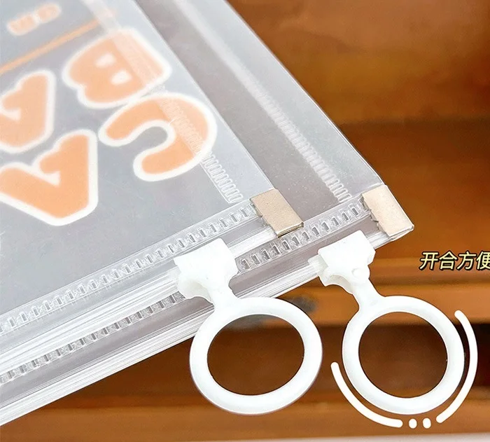 2024 Capybara A4 Formaat Document Map Bestand Rits Zakken Cartoon Plastic Document Zakken Rits Tas Ziplock Walle