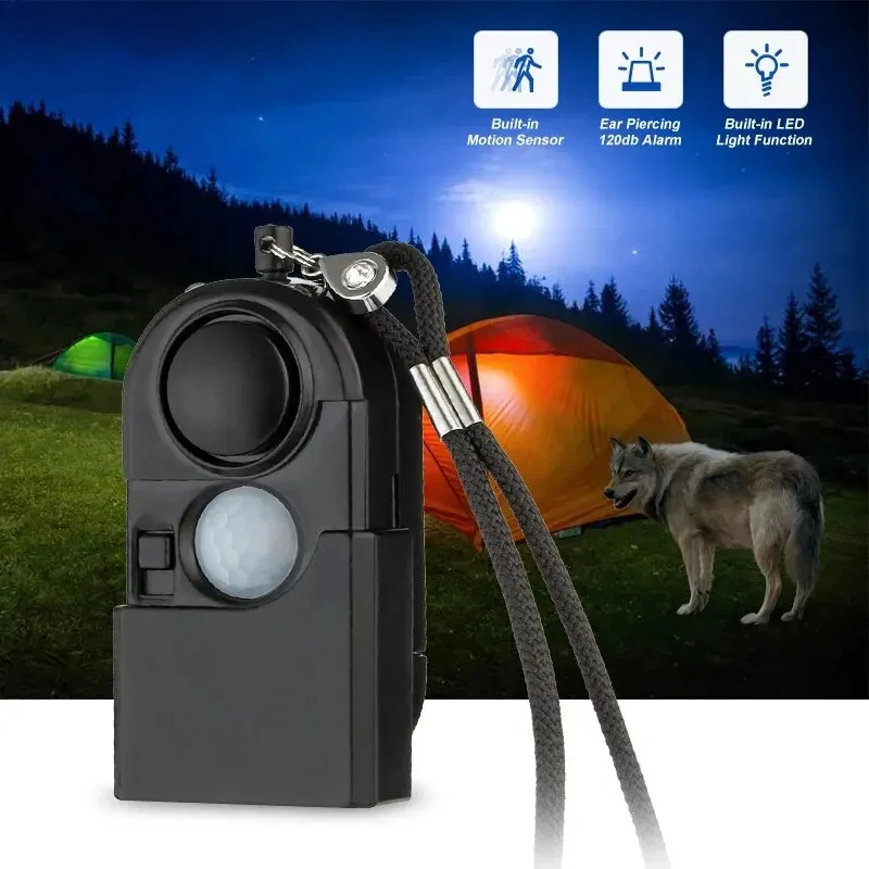 NEW Portable Mini Motion Detector Alarm 120DB Siren SOS LED Light Security Alarm For Travel Home Kids Safe Personal Alarms