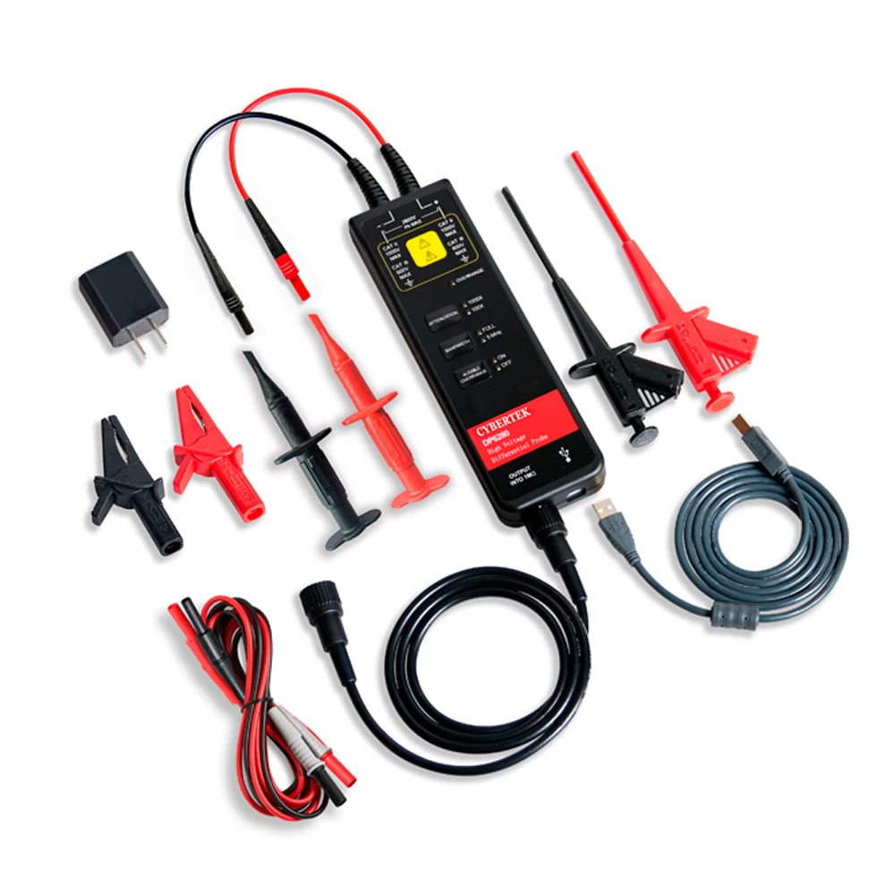 

Cybertek DP6280 High Voltage Differential Probes(2800V/100MHz) Oscilloscope Probes Bandwidth (-3dB) DC to 100MHz