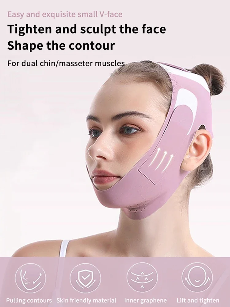 Reusable V-Line Face Slimming Bandage Chin and Cheek Lifting Belt for Facial Contouring, Massage, and Skin Care