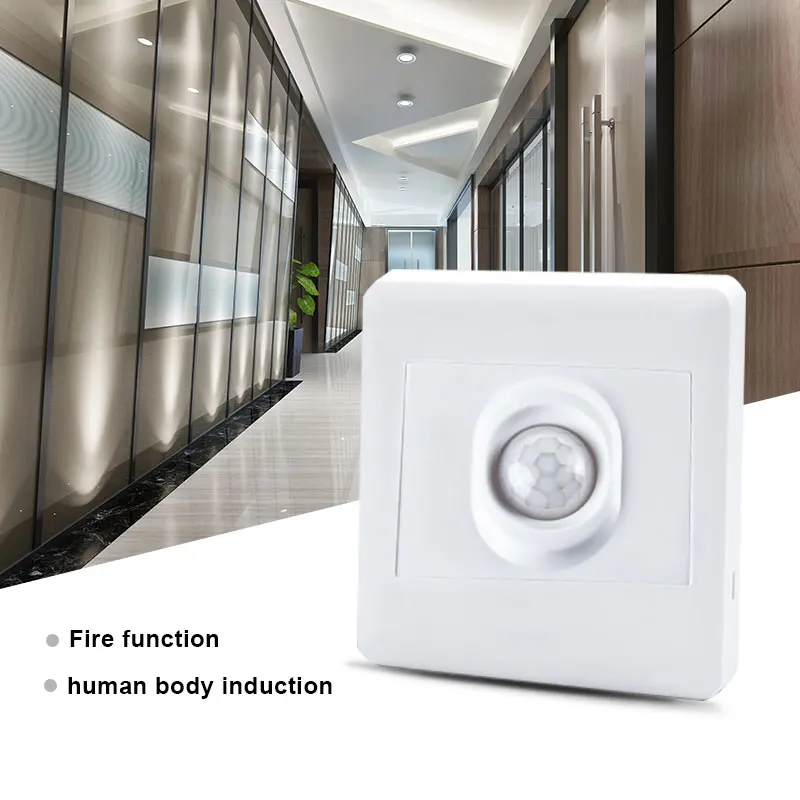 Infrared PIR Motion Sensor Light Control Switch 86 Box Recessed Human Body Sensors Switch Auto On/Off for Corridor Staircase