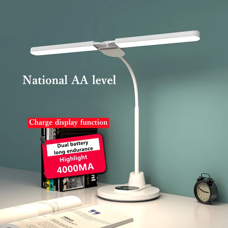 

LED Children's Eye Protection National AA-level Table Lamp Desk Study Dormitory Writing and Charging Dual-use Dual Lamp Holder