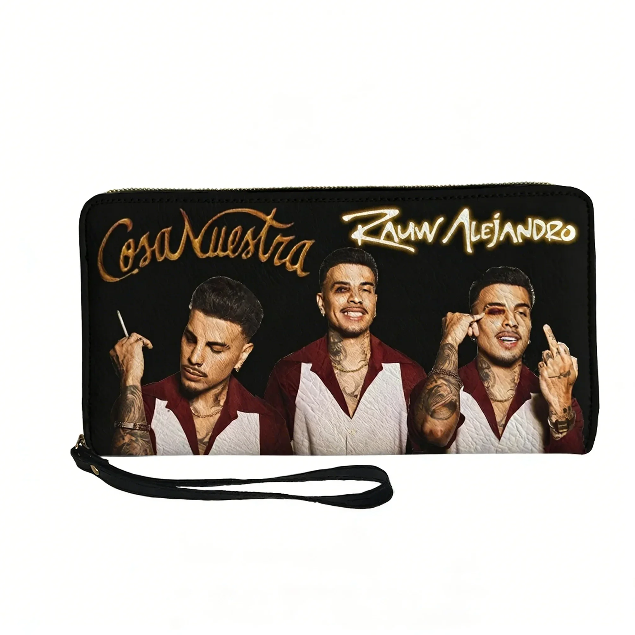Singer Rauw Alejandro Cosa Nuestra Custom Wallet Purse Mens Womens Zipper Long Wallets Double Print  Portable Wallet Gift Bag