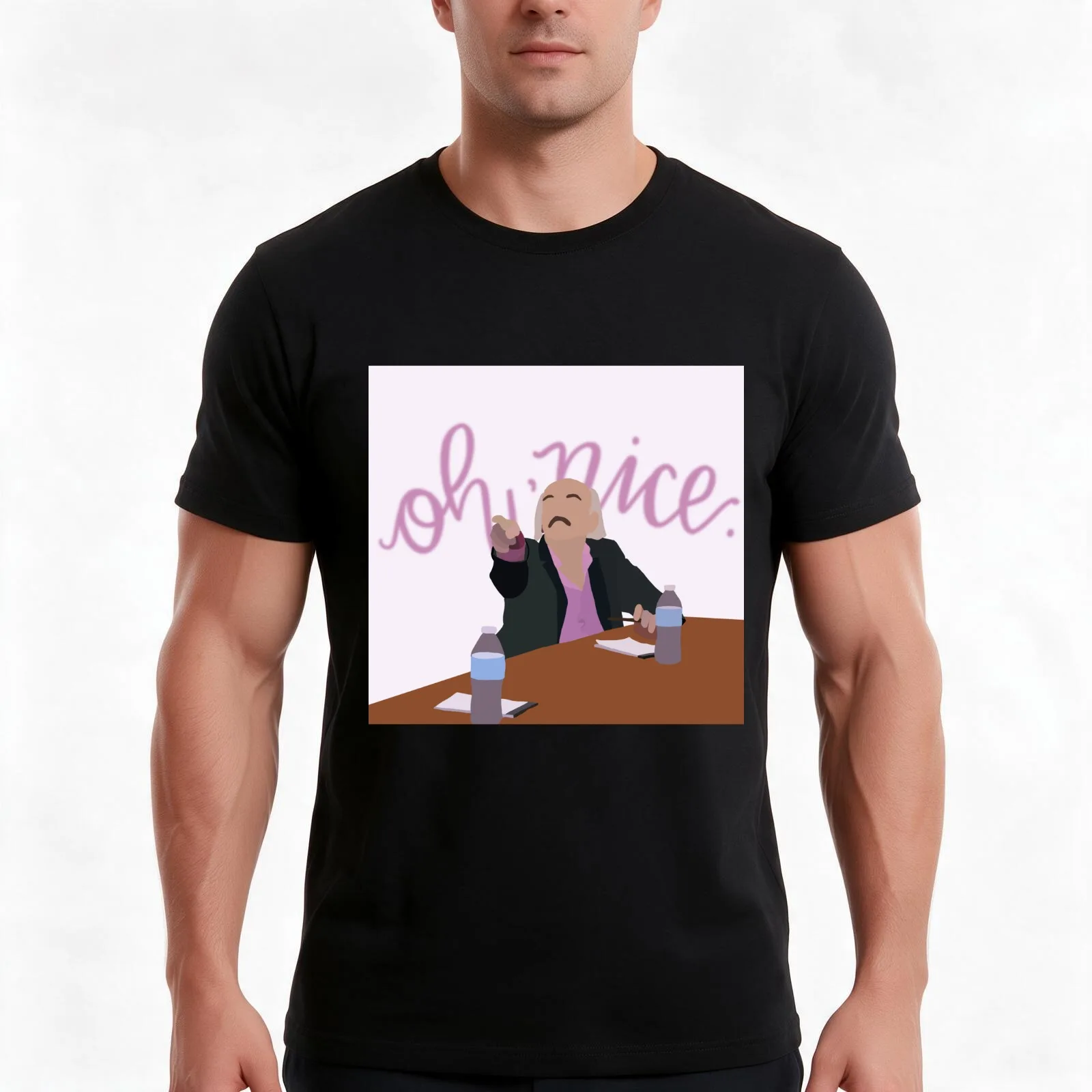 Tim Robinson 'Oh, Nice!' Focus Group T-Shirt, Summer Casual Cotton Tee, Oversized Streetwear Tops, Vintage Graphic Print