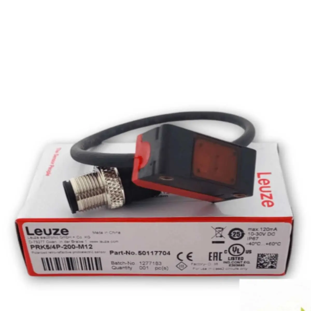 

PRK5/4P-200-M12 Polarized retro-reflective photoelectric sensor 50117704