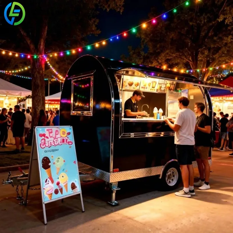 

Мобильный фургон-прицеп для еды на заказ: пицца, барбекю, мороженое. Одобрен по французским стандартам для бизнеса и кейтеринга. Купите в США.