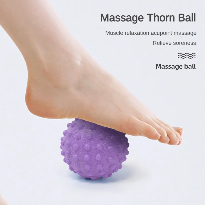 ลูกบอลนวด TPE spiky ทนทานลูกบอลทริกเกอร์จุดกีฬาฟิตเนสมือเท้า Relief plantar fasciitis บรรเทาอาการปวดเม่น5ซม.