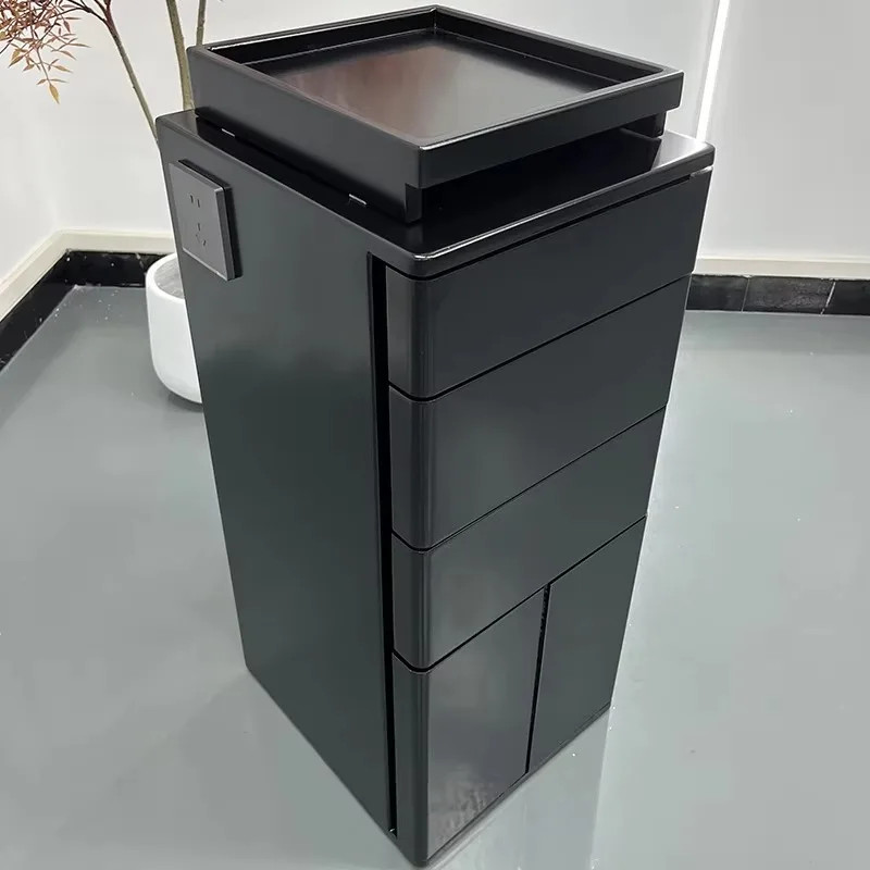 Salon Beauty Cart Rolling Trolley  Storage Locker with Drawer Barbershop Tool Cabinet Stainless Steel Hair Salon Tool Cabinet