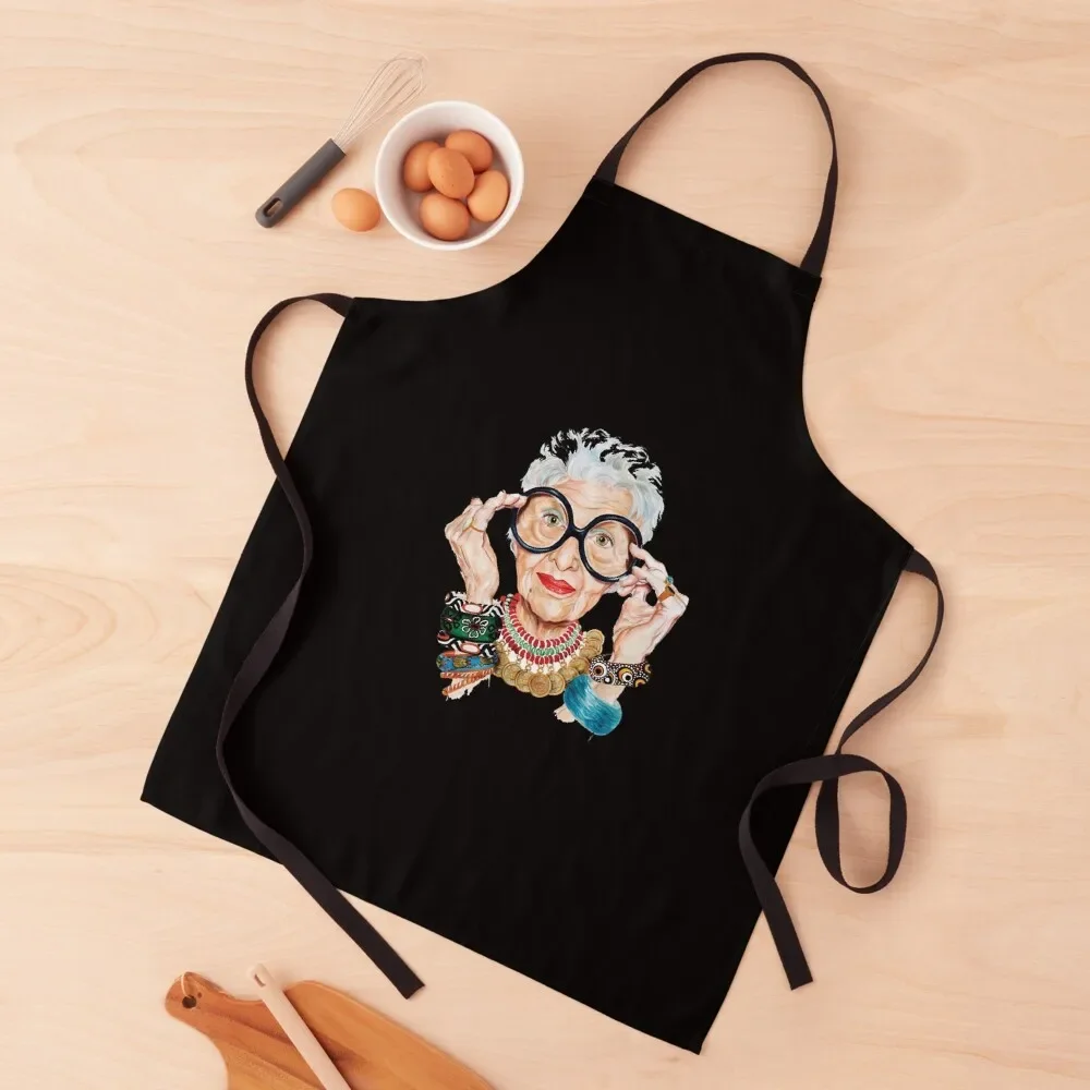 

Iris Apfel Classic Apron For Man Haircut Kitchen Things And For Home Chef Uniform Women kitchen and home Apron