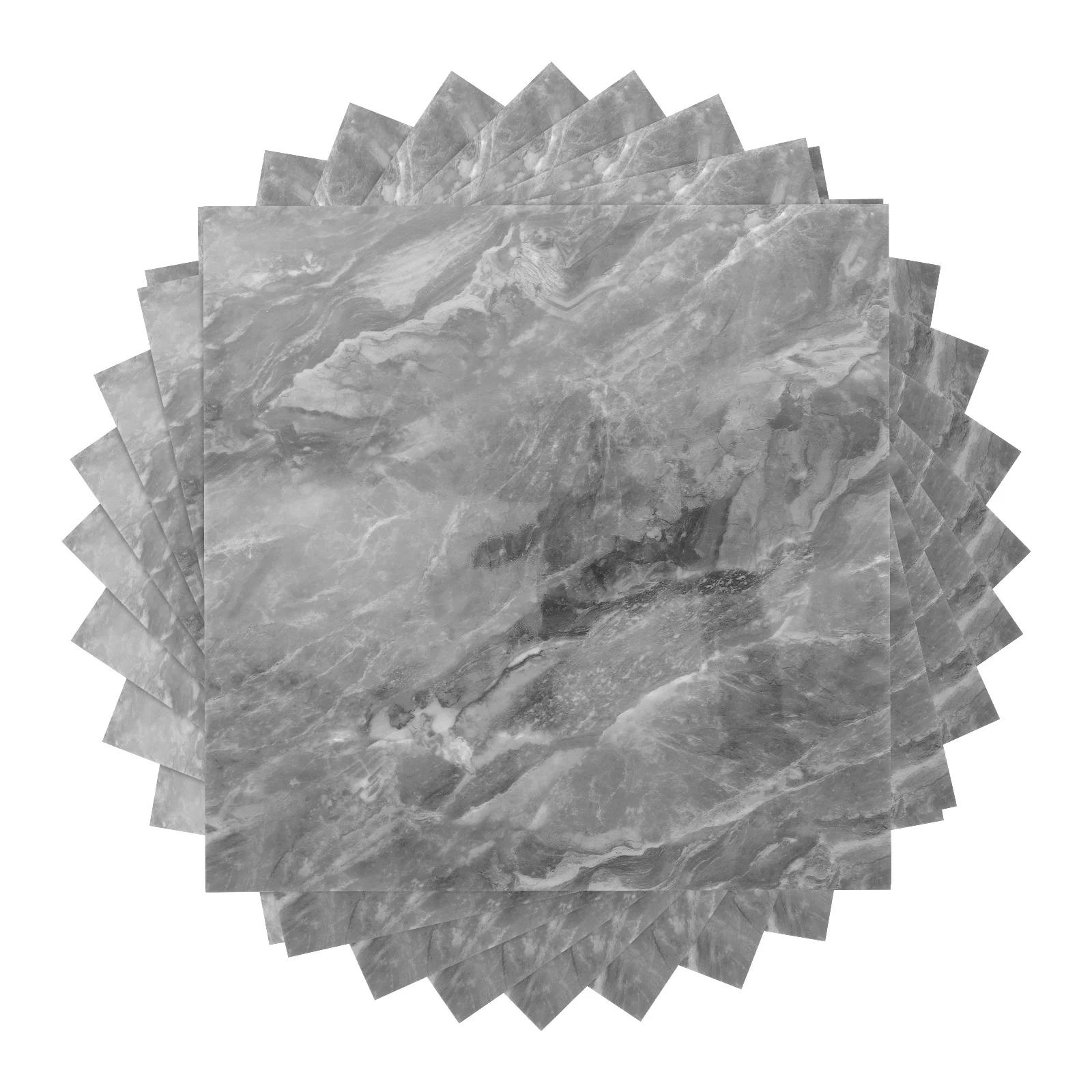 

10Pcs 30x30cm Self-Adhesive Waterproof Wall Stickers Marble Pattern Easy to Clean Flexible Arrangement Bathroom Kitchen