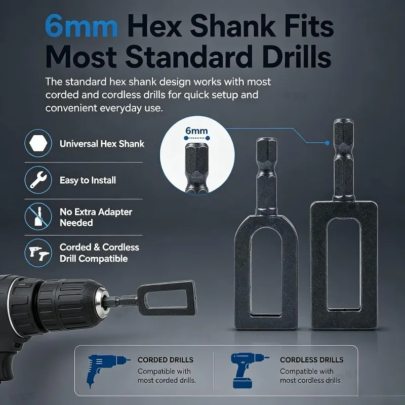

Drill Chuck Electric Drill Wire Twister Tool 9 & 11 Fence Wire Tying Chain Link Fence Twister for Electric Drill Twisting Sleeve