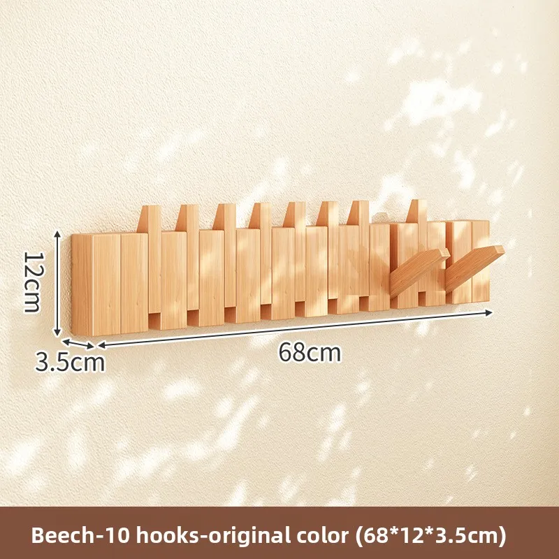 Hangende hangers, aan de muur hangende beukenpianotoetsen aan de muur, geen ponsen, slaapkamerveranda haak, achterdeur hoeden kledingrek