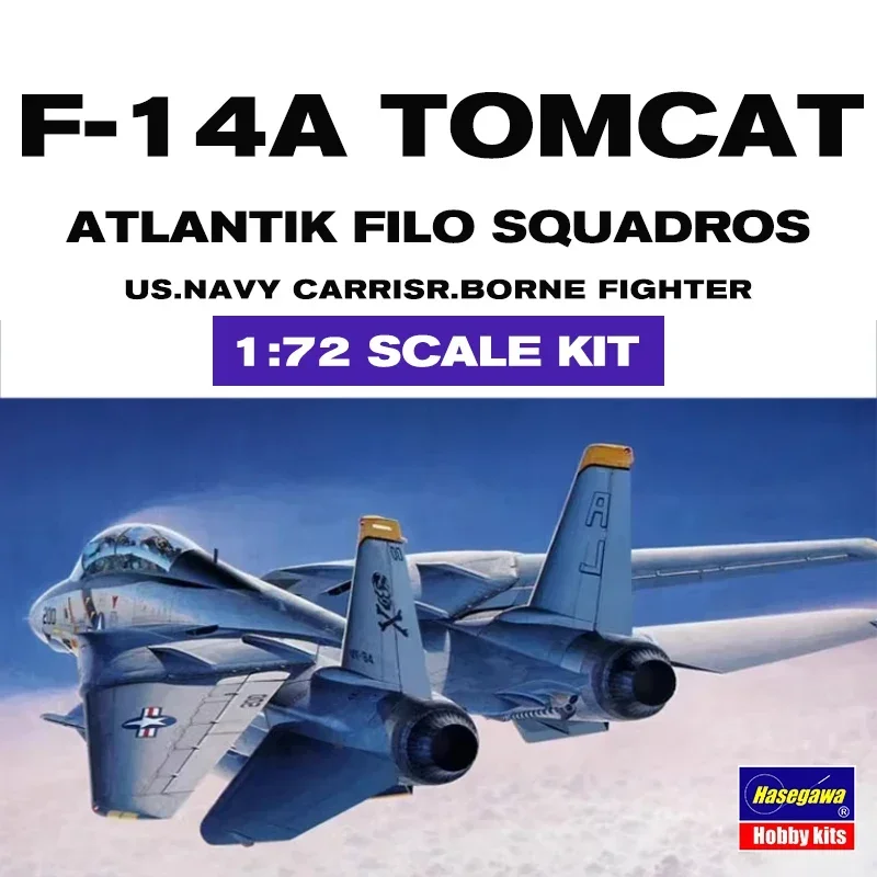 Hasegawa Montar kit de modelo de aeronave 00544 Americano Hyundai F-14A Tomcat'Atlantic Floet Squadrons' Escala 1/72