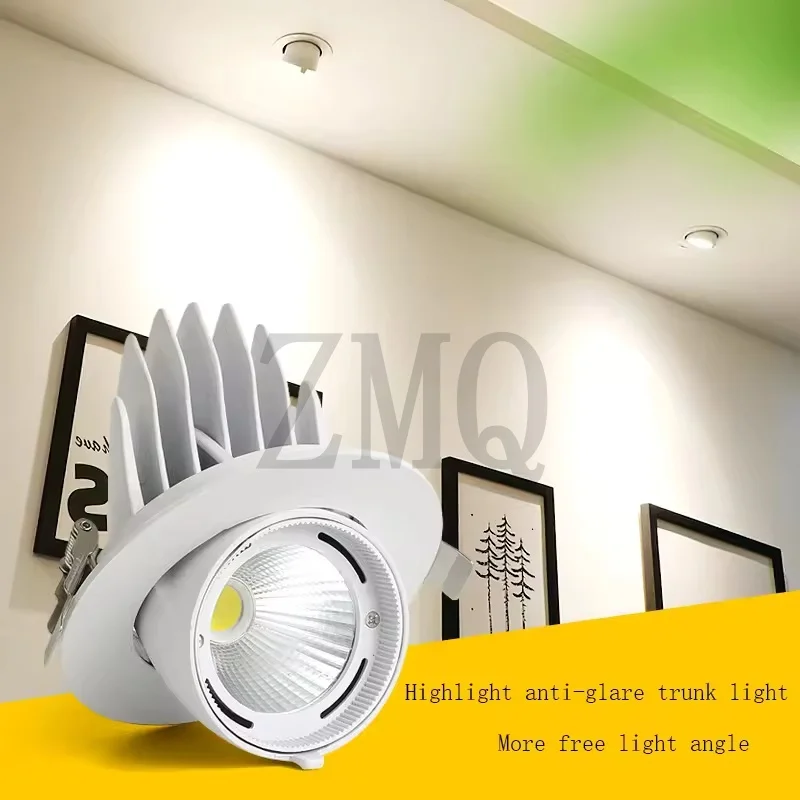 Led COB Downlight Einbauleuchte 360 Grad Einstellbarer Winkel 10 W 20 W 30 W 40 W Spot Lampe Wohnzimmer büro Mall Bar AC110-240V