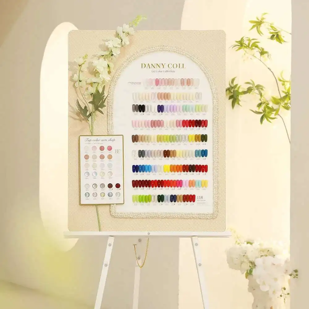 ชุดทาเล็บเจลพร้อมหนังสือสีมาใหม่แช่ปิด UV LED เจลเคลือบเงาเต็มรูปแบบ Super Texture เล็บสวย